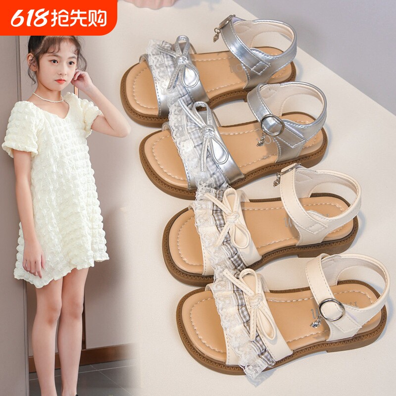 女童鞋子儿童公主凉鞋2026新款夏季夏款女孩宝宝软底罗马女宝洋气