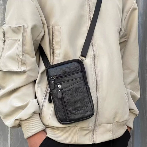 Сумка на одно плечо, мобильный телефон, мужская поясная сумка, кожаные штаны, универсальный ремень, из натуральной кожи