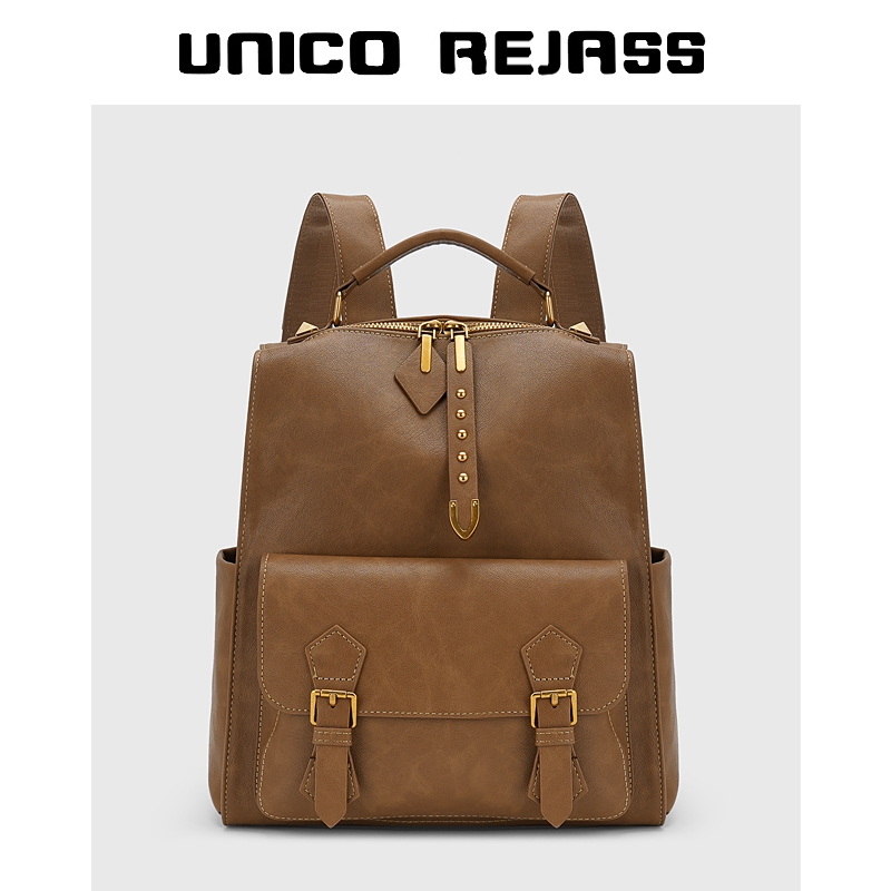 包包女包2025新款复古英伦风双肩包女大容量上班通勤轻便旅行背包