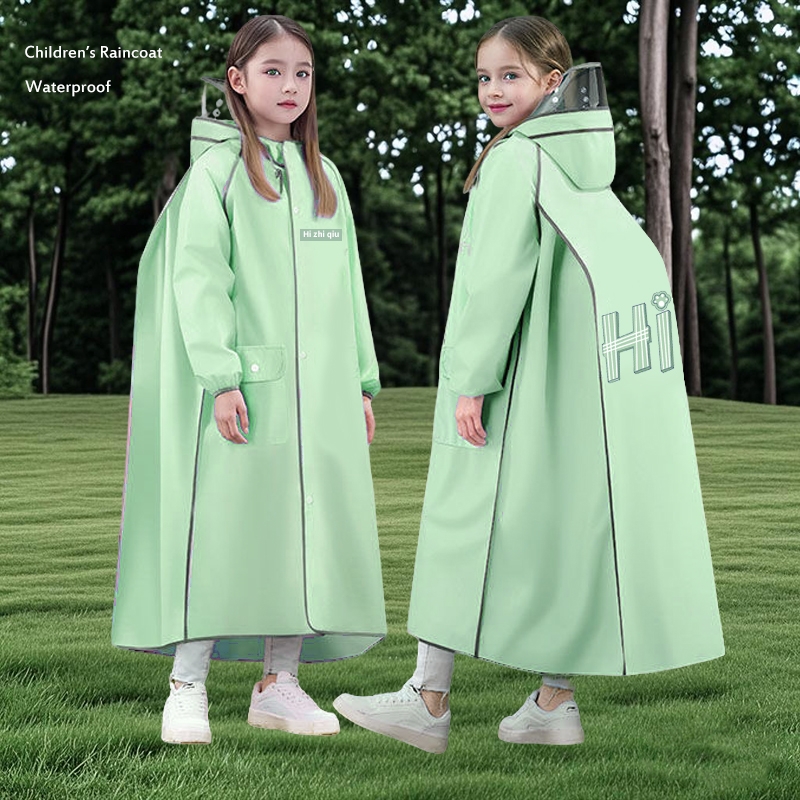 儿童雨衣初中学生男女童自行车上学专用带书包位全身雨披电动车