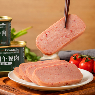 北戴河午餐肉罐头198g 中华老字号 户外即食露营火锅速食泡面搭档
