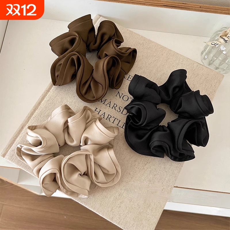 法式复古大肠发圈女后脑勺扎马尾木耳边发绳高弹力耐用橡皮筋头饰