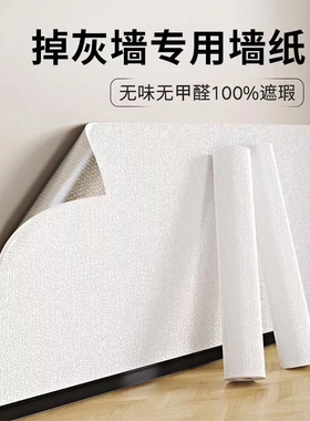 掉灰墙专用墙纸自粘防水防潮墙贴卧室出租房房间装饰壁纸家用自贴