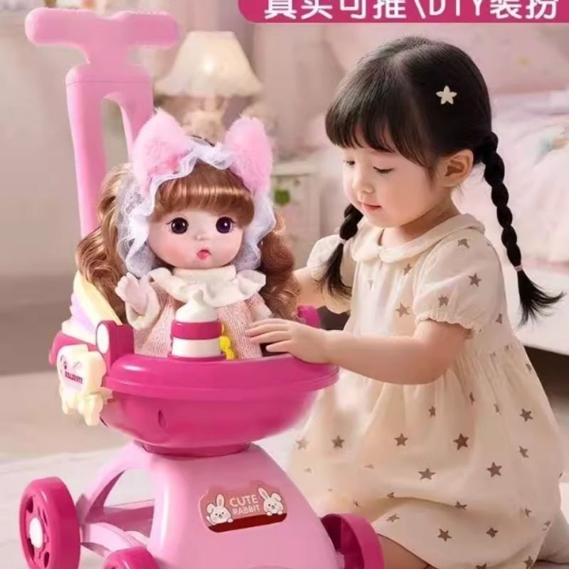 德国网红新爆款儿童娃娃生日礼物女孩子手推车玩具宝宝1过家家3岁
