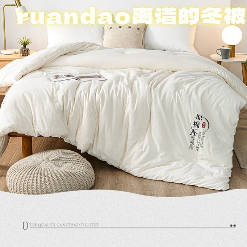 冬季加厚大豆纤维被水洗棉加厚保暖棉被芯单双人春秋被秋冬季被褥