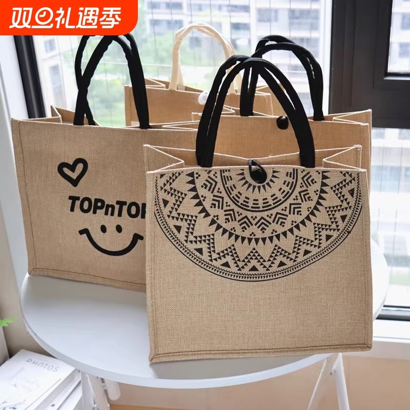 帆布包包大容量麻布手提袋女妈咪包上班通勤托特包手提包购物袋
