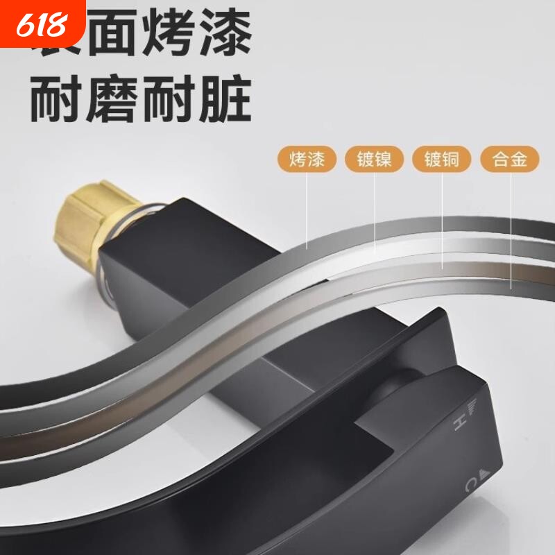 厂家批发跨境欧式瀑布水龙头卫生间台上台下盆台式面盆外贸水龙头