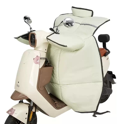 电动车挡风被冬季加绒加厚防水摩托车双面冬款防风保暖绿色轻便