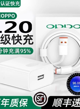 120W快充头适用OPPO充电器80W超级闪充原装reno8/9/11/12/13pro+findx5/6Q真我GTNeo3k10手机数据线插头正品