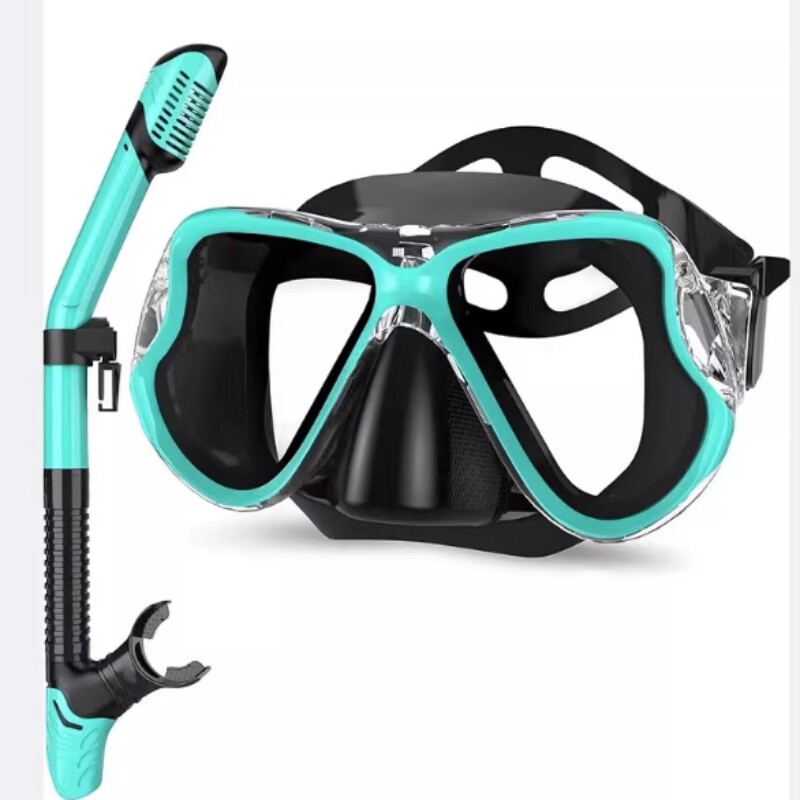新款潜水镜 呼吸管套装 浮潜三宝面罩 全干式呼吸 成人潜水眼镜