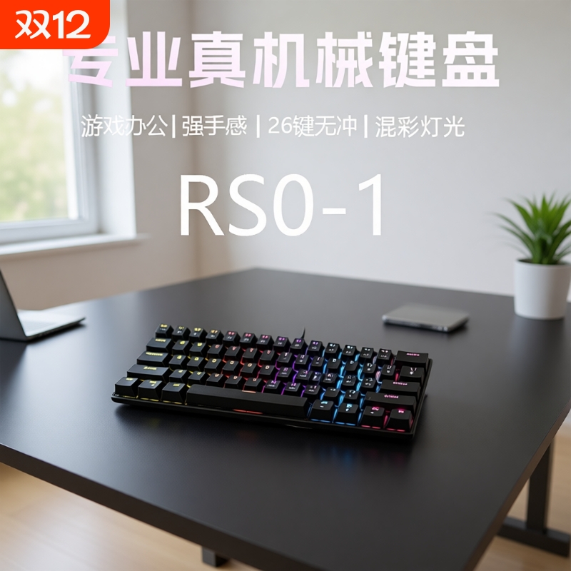 卫域青轴机械键盘有线26键无冲