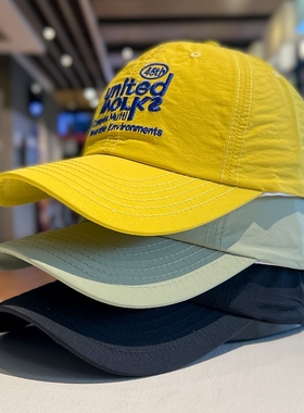 蔡依林同款帽子女刺绣黄色棒球帽夏季速干透气防晒鸭舌帽蓝色橘色