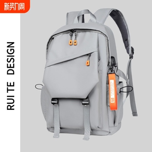 休闲书包男高中生时尚 大容量双肩包户外旅行包小众大学生背包潮