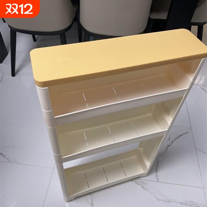 9cm超窄极窄置物架化妆室厨房缝隙夹缝冰箱旁储物柜窄缝带顶