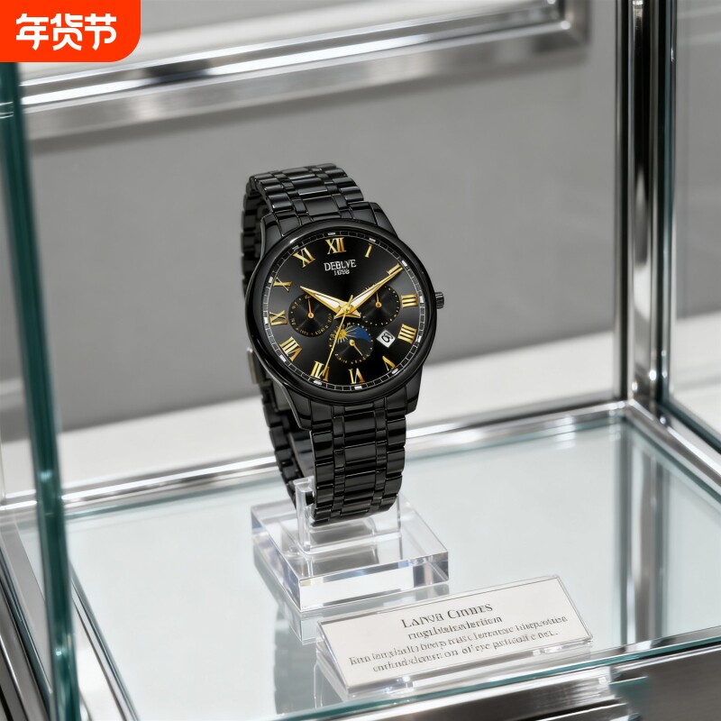 腕表高级感男士男款手表全自动非机械表正品名牌钢带商务防水石英