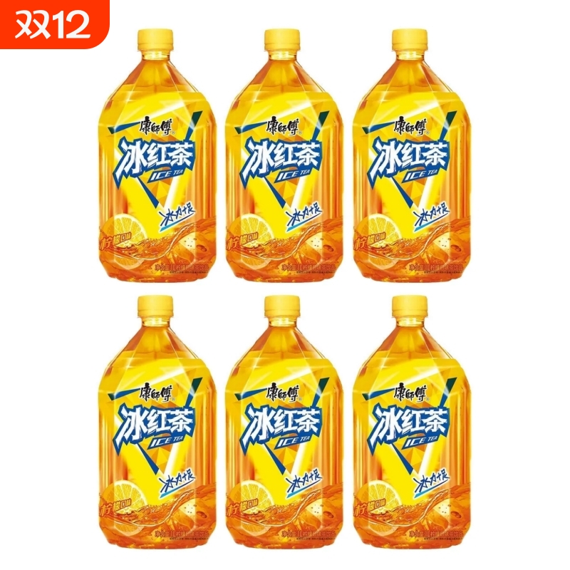 康师傅冰红茶饮料饮品经典夏日清新大瓶装1L6瓶
