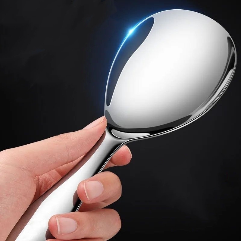 加厚不锈钢饭勺特厚饭勺盛饭不粘饭盛饭勺子米饭铲子家用打饭饭匙