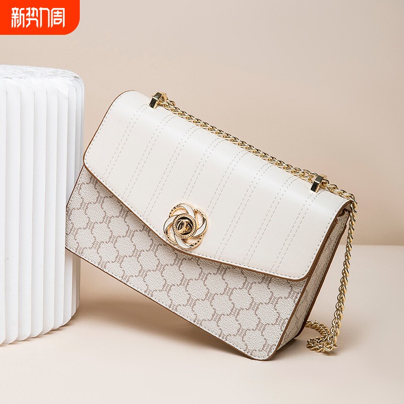 店酷奇单肩腋下链条包女斜挎包小方包高级感真皮春夏爆款女包