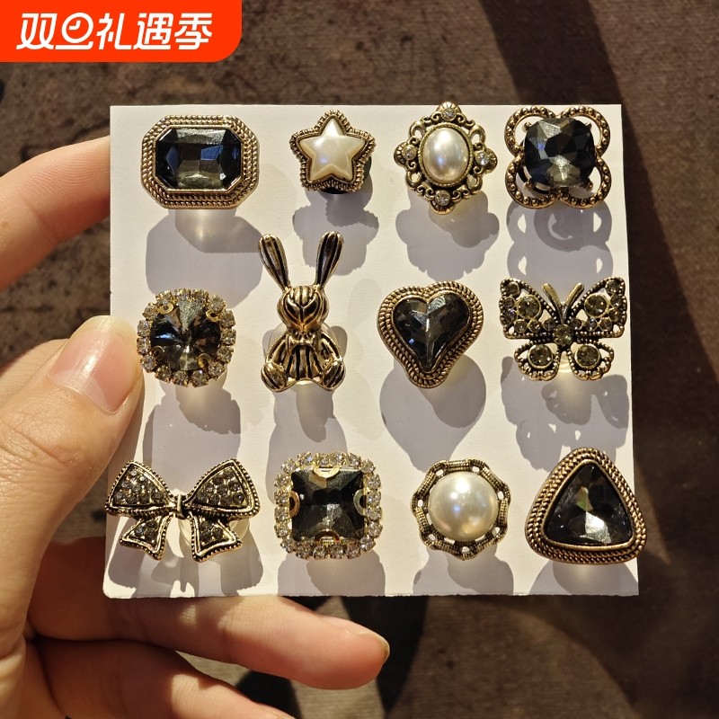 洞洞鞋配饰适配crocs卡骆驰鞋花金属高级感鞋扣装饰diy配件可