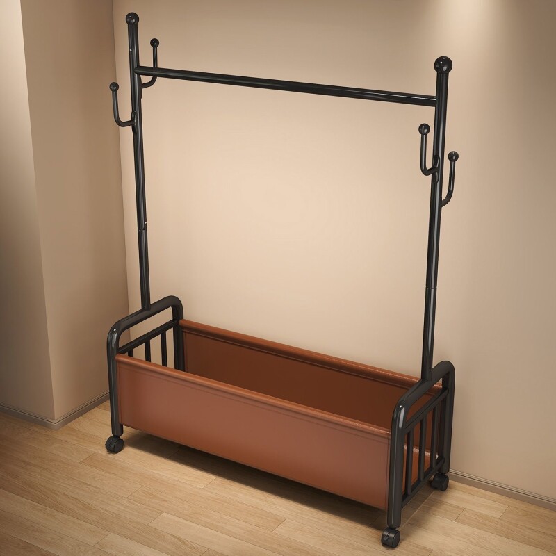 衣帽架卧室落地挂衣架家用轻奢可移动衣服架子多功能收纳置物架子