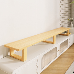 实木电视机增高架置物架电视柜抬高底座支架台面收纳神器加高木板