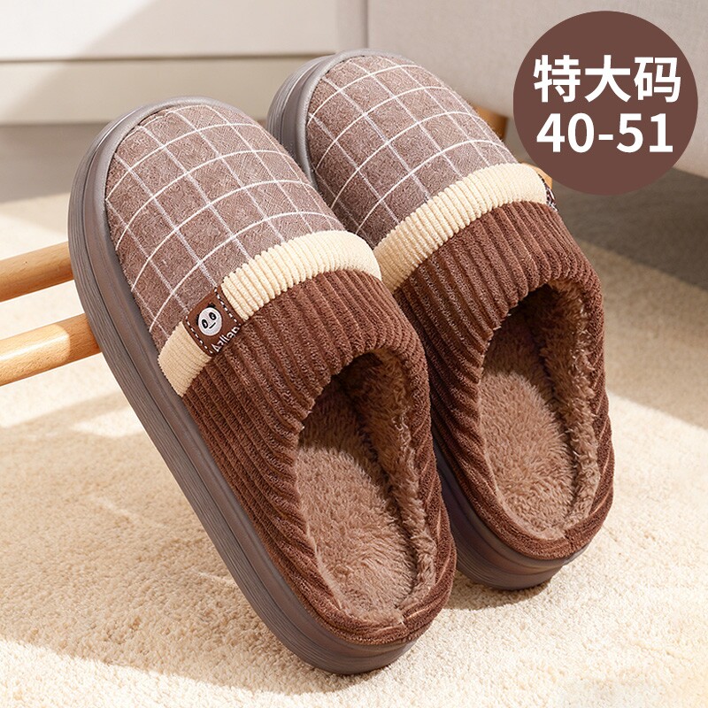 2025新款棉拖鞋男款大码冬季家居家用室内防滑保暖女棉拖男士厚底