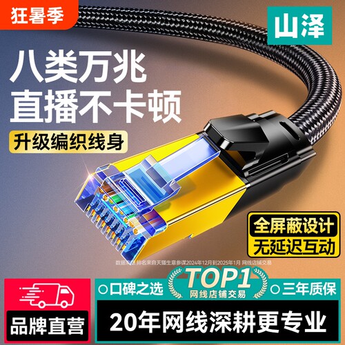 山泽万兆网线电竞级编织