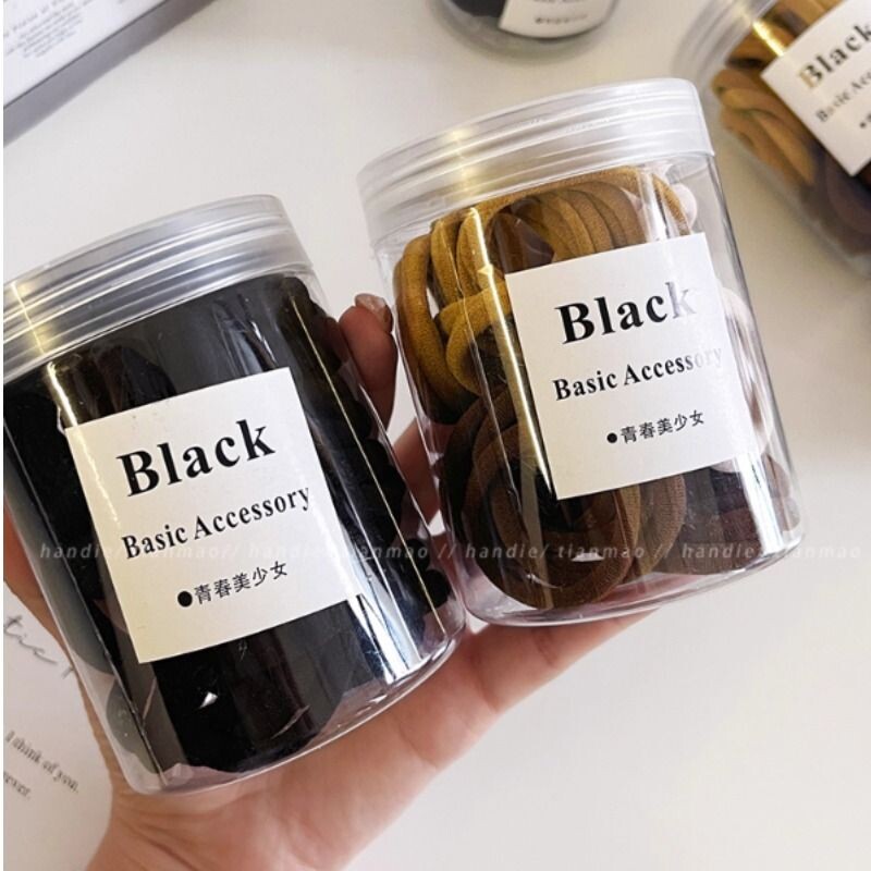 发绳扎头发皮筋高弹力1罐多规格