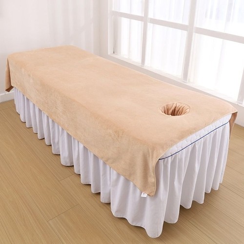 浴巾美容院专用铺床巾美容床按摩大毛巾美容床单带洞吸水大尺寸