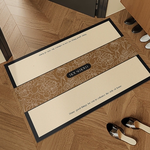 北欧风入户地垫家用可擦免洗皮革地垫玄关防滑耐磨地垫一件代发