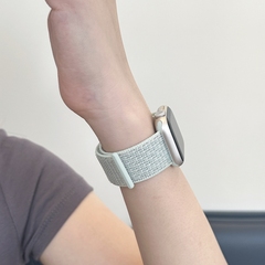 冰冰鸭适用于苹果手表9apple watch Ultra2/3表带iwatch10/8/7/6代s10精织尼龙回环式运动腕带女款编织se