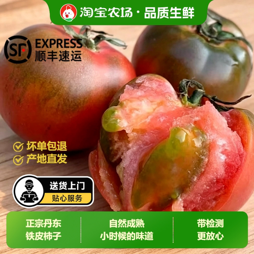 顺丰正宗铁皮草莓柿子新鲜当季西红柿生吃水果东北番茄沙瓤包邮