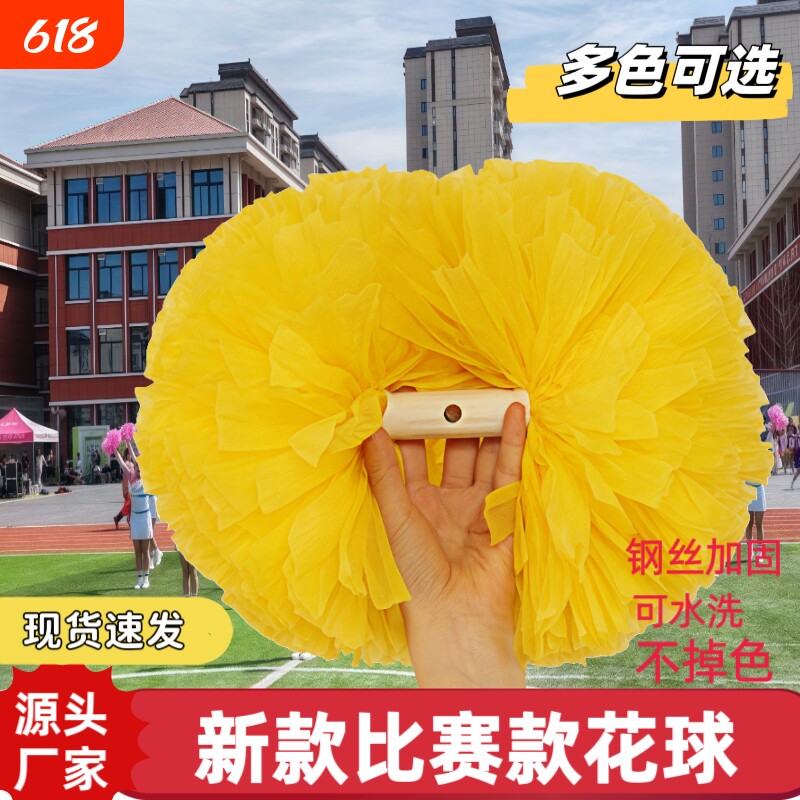 比赛款花球啦啦队手拿花拉拉队彩球舞蹈道具运动会手花啦啦操花球