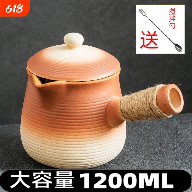 大容量带盖围炉煮茶壶烤奶茶罐罐壶烤火炉套装可干烧陶壶整套茶具