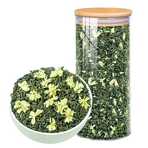 茉莉花茶飘雪绿茶浓香型茶叶130g*1罐