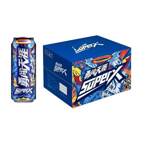 雪花勇闯天涯啤酒superX500ml听全麦浓度8度经典罐装无原箱酿造