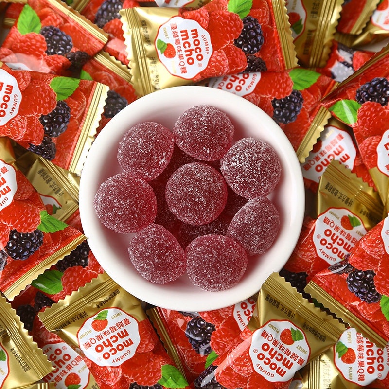 糖蔓越莓味QQ软糖结婚喜糖草莓橡皮糖水果味儿童零食散装分享