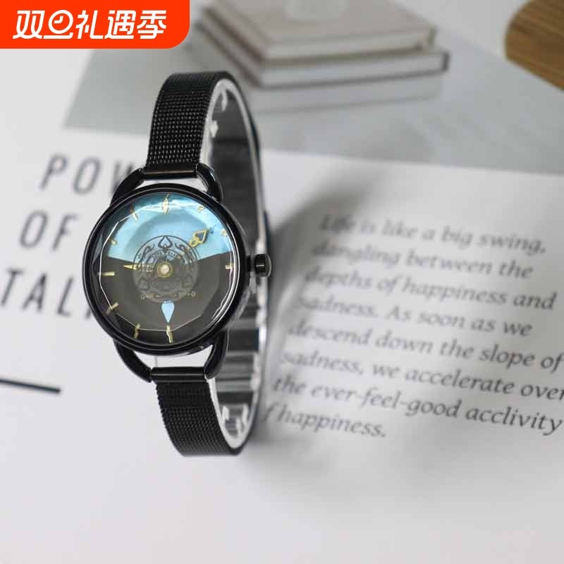 简约未来手表时尚腕表青少年学生考试石英表防表精钢指针式