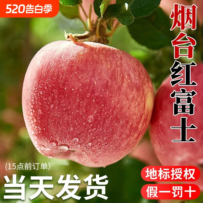 烟台红富士苹果应当季新鲜水果整箱山东脆甜冰糖心丑苹果10斤批发