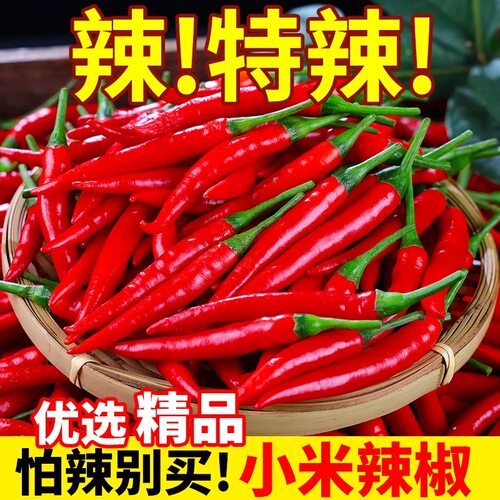 正宗新鲜云南小米辣椒新鲜朝天椒泡椒指天椒特辣薄皮红辣椒小米椒