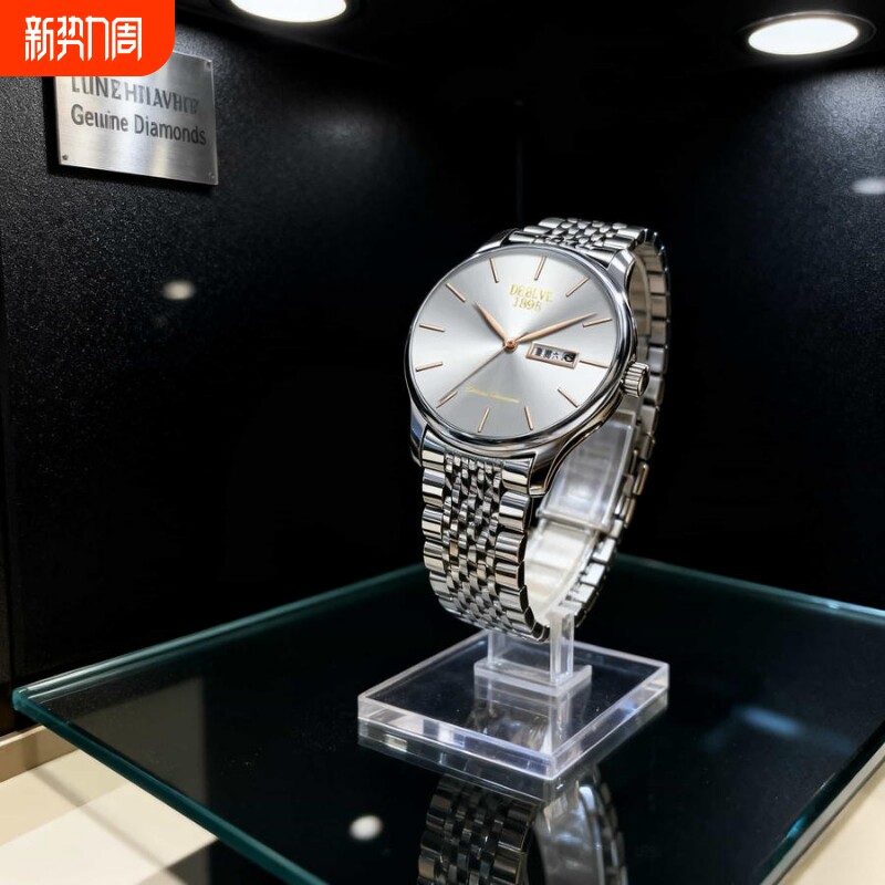 男款手表防水石英腕表高级感男士全自动非机械表正品名牌钢带商务