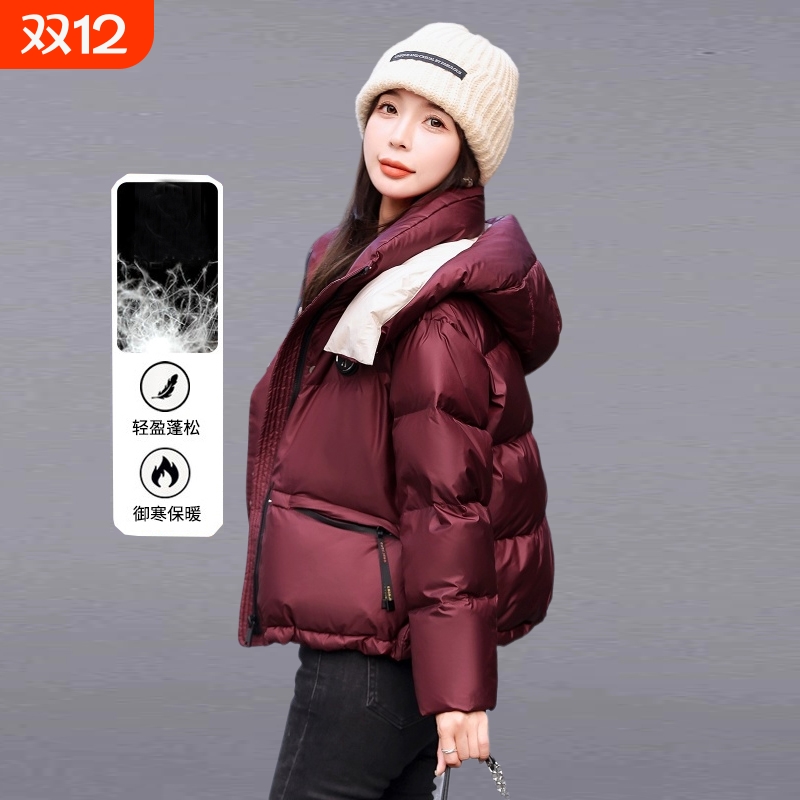 户外高端羽绒服女短款2025年冬季新款爆款时尚小个子加厚显瘦连帽