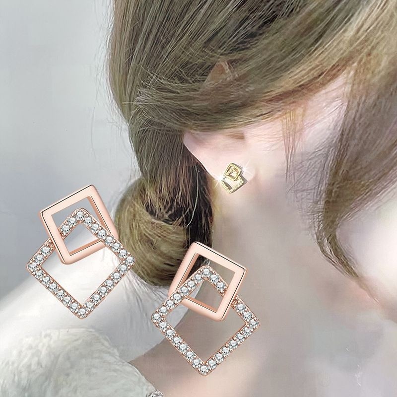 韩国2026新款简约方形几何耳钉百搭高级感气质时尚ins耳环耳饰女,饰品/流行首饰/时尚饰品新,耳钉,淘宝优惠券,粉丝福利购,淘宝优惠卷