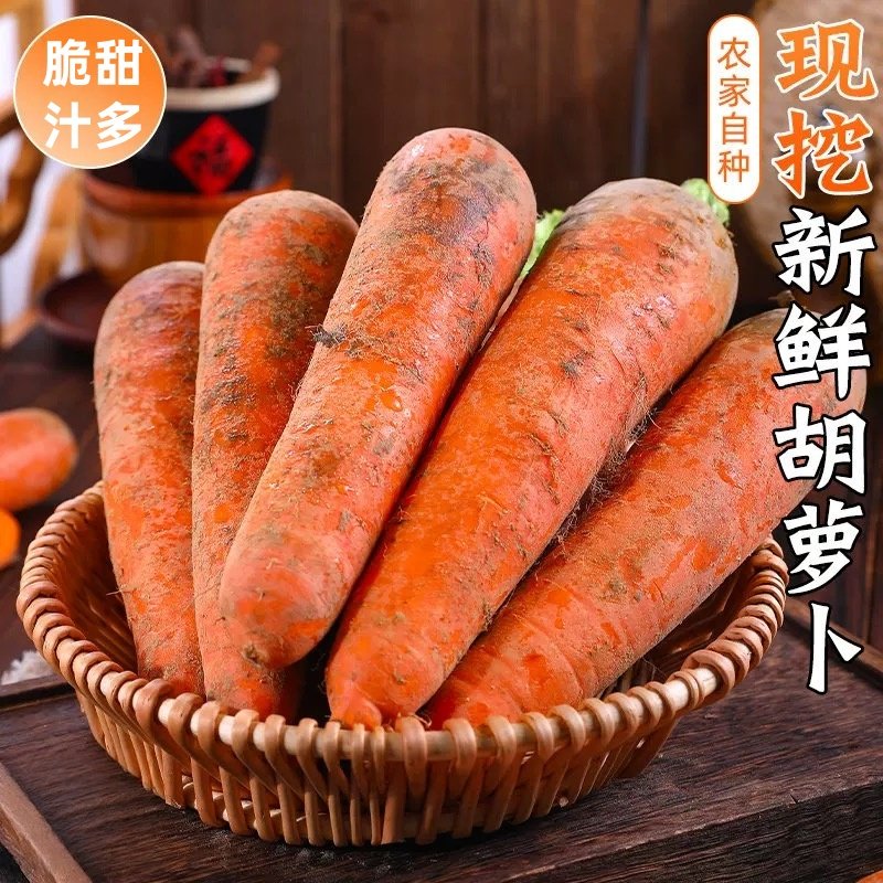 新鲜胡萝卜带泥农家自种现挖当季水果胡萝卜脆甜多汁生吃蔬菜包邮,水产肉类/新鲜蔬果/熟食,萝卜/胡萝卜,淘宝优惠券,粉丝福利购,淘宝优惠卷