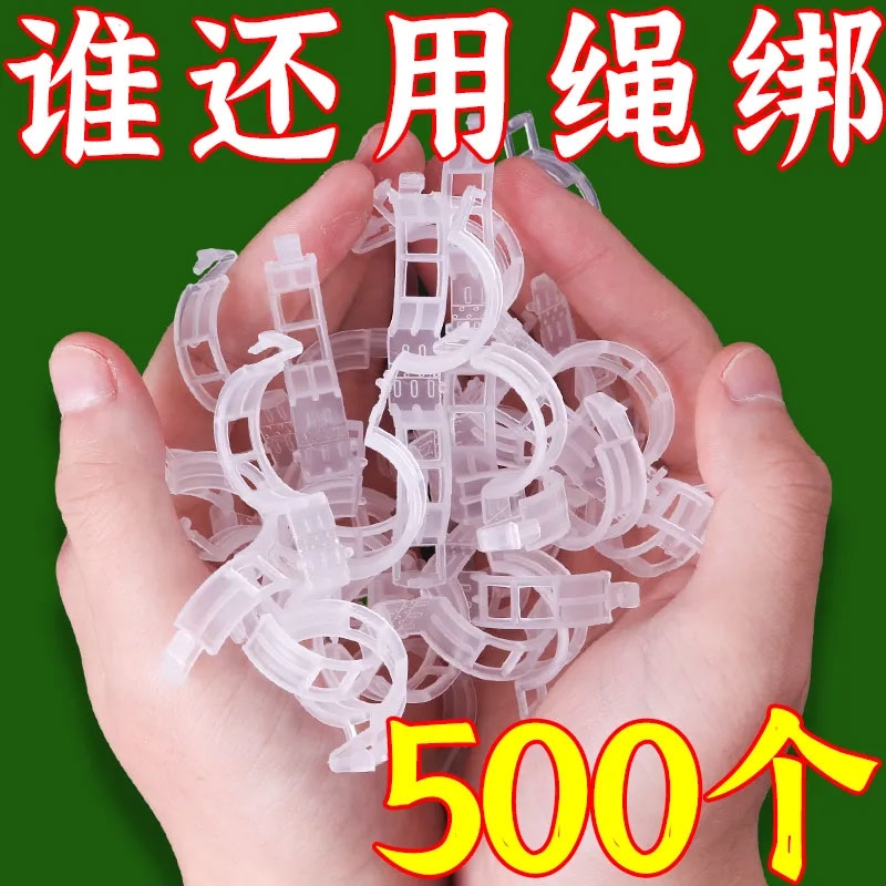 绑枝卡扣绿植果树固定夹绑枝器藤蔓固定器秧苗爬藤支撑杆果蔬栅栏