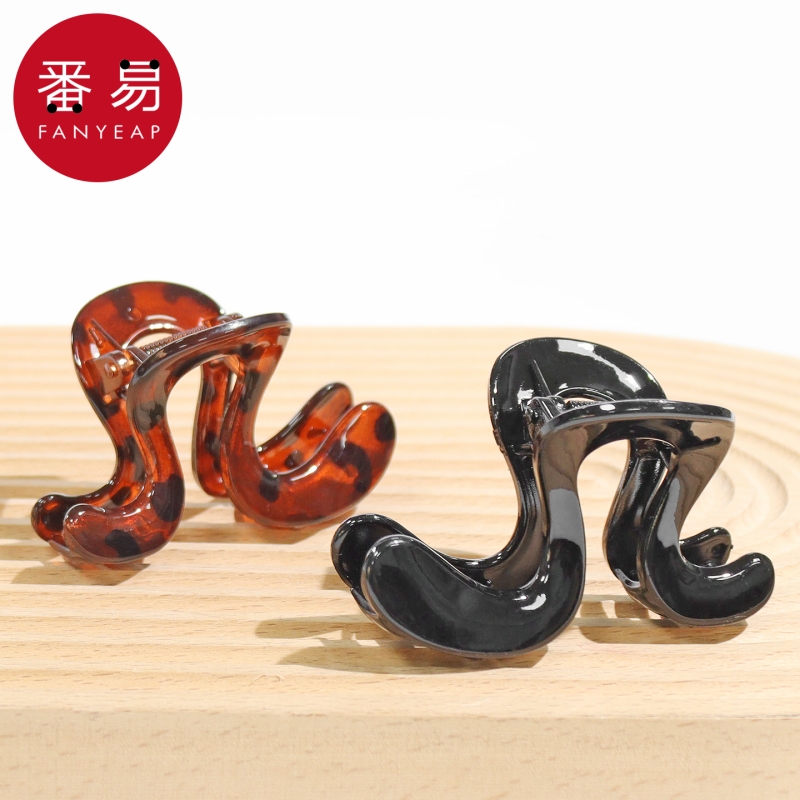 抓夹/高马尾B1pl001-后脑勺头发弧形发夹抓夹固定半丸子头发头饰