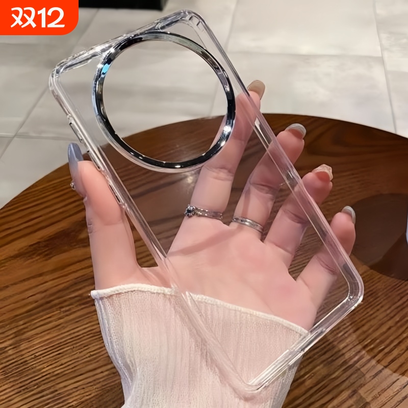 新款金属镜框适用OPPOFindX8高级感x7Ultra金属镜框x8pro手机壳oppoReno13高级感12/11简约透明大孔防摔软壳