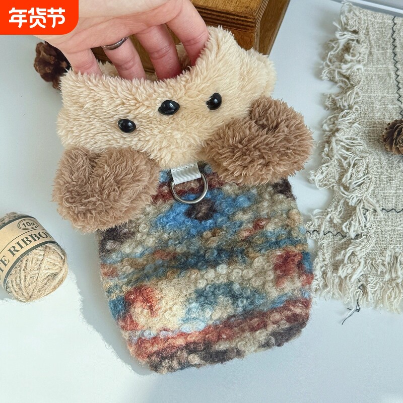 秋冬新款连帽熊头猫咪狗狗衣服加厚保暖秋冬宠物中小型幼犬猫咪冬