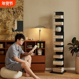 隐形书架落地靠墙客厅转角创K意铁艺窄小型书柜置物收纳卧室书籍