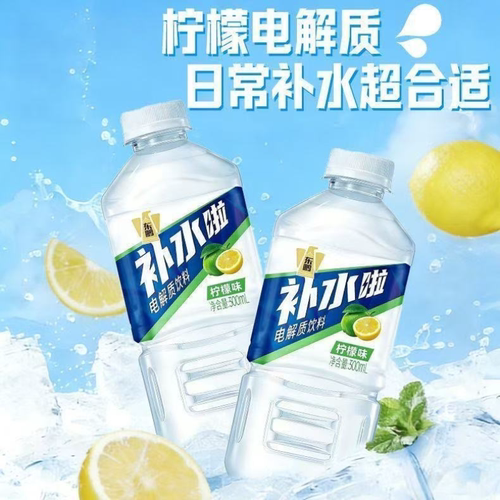 东鹏补水啦电解质饮料300ml*24瓶柠檬荔枝白桃味运动西柚果汁饮用